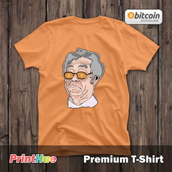 Dorian Satoshi Nakamoto Bitcoin Meme T-Shirt - Orange